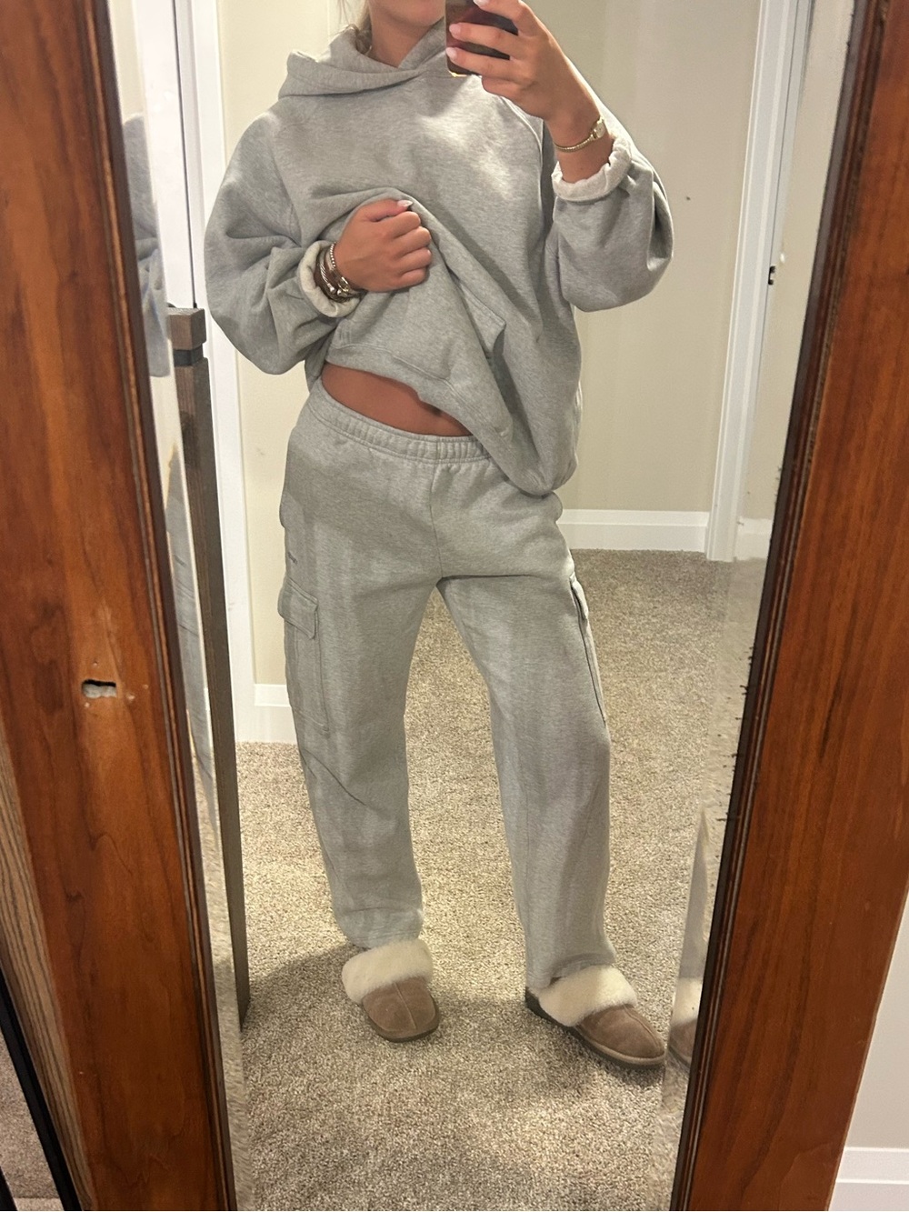 Aritzia Light Gray Cargo Joggers